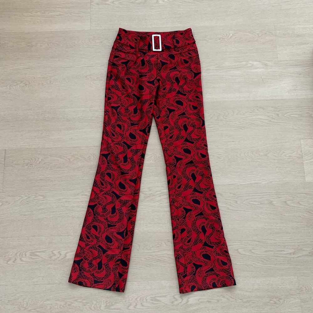 i.am.gia red and black snake print colton pants.